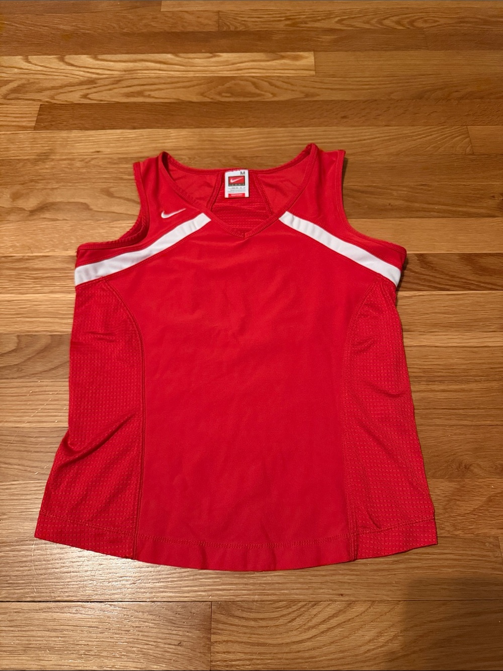 Nike Red Tank Top with White Contrast
